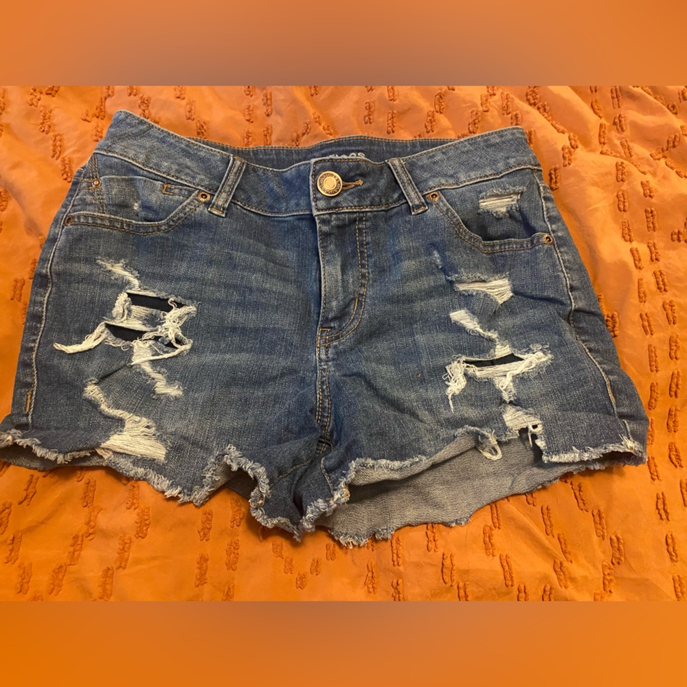 Maurices Ripped Blue Jean Shorts